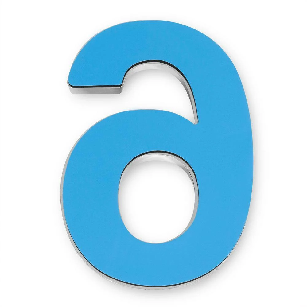 Barton 4 in. House Door Number 6 ABS Plated Self Adhesive Bronze Address Plaque Sticker - Image 2