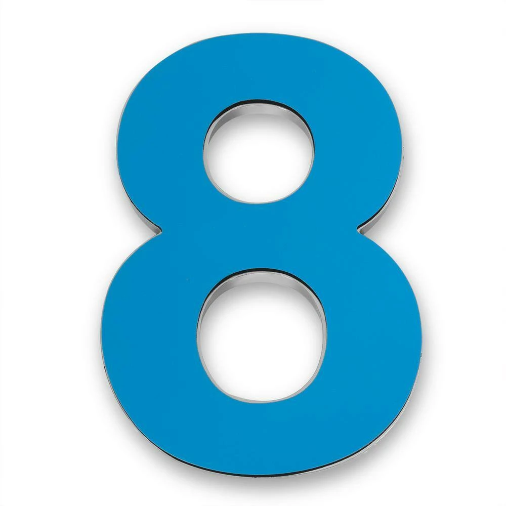 Barton 4 in. House Door Number 8 ABS Plated Self Adhesive Bronze Address Plaque Sticker - Image 2