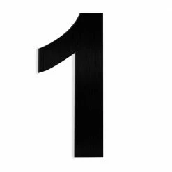 Barton 6 in. Black Stainless Steel Floating House Number 1