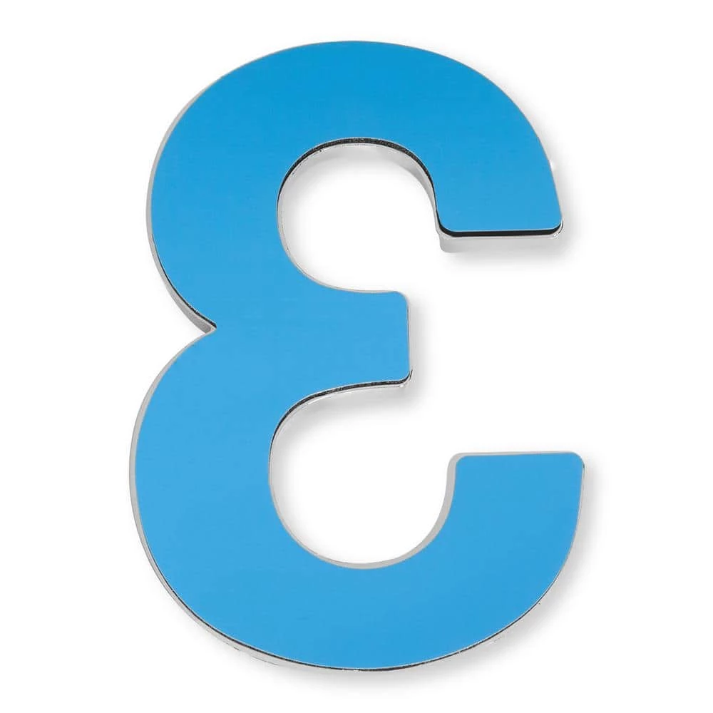 Barton 4 in. House Door Number 3 ABS Plated Self Adhesive Bronze Address Plaque Sticker - Image 2