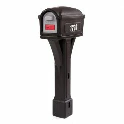 Simplay3 Classic Black / Black Post Mount Mailbox