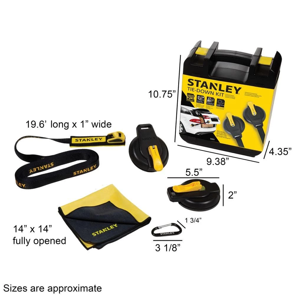 Stanley Universal Ratchet Tie Down Suction Cup Cargo Kit/400 lbs. Load Limit - Image 2