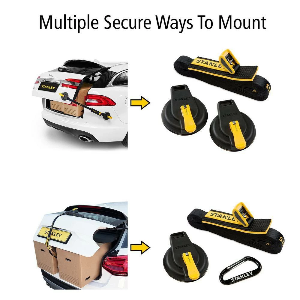 Stanley Universal Ratchet Tie Down Suction Cup Cargo Kit/400 lbs. Load Limit - Image 5
