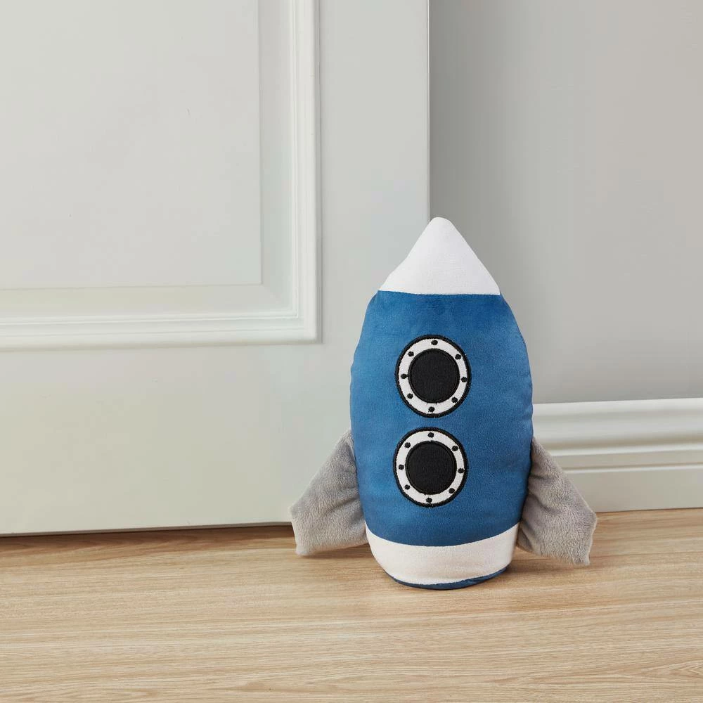 Kute Kids Morgan Home Blue Rocket 6 in. x 9 in. Door Stopper - Image 2