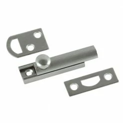First Watch Security 2 in. Satin Nickel Solid Brass Slide Door Bolt