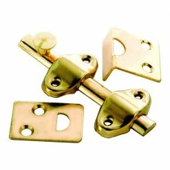 First Watch Security 3 in. Polished Brass Surface Door Bolt