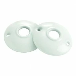 First Watch Security 2-1/2 in. White Rosettes Set (2-Pack)