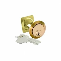 First Watch Security 5-Pin Polished Brass Rim Cylinder