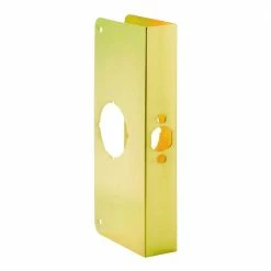 First Watch Security 2-3/8 in. x 1-3/8 in. Solid Brass Door Reinforcer