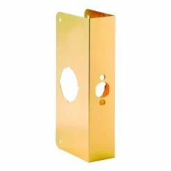 First Watch Security 2-3/8 in. x 1-3/4 in. Solid Brass Door Reinforcer