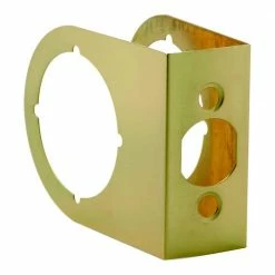First Watch Security 2-3/8 in. x 1-3/8 in. Solid Brass Door Reinforcer