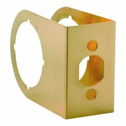 First Watch Security 2-3/4 in. x 1-3/4 in. Solid Brass Door Reinforcer