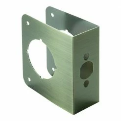 First Watch Security 2-3/8 in. x 1-3/4 in. Antique Brass Door Reinforcer