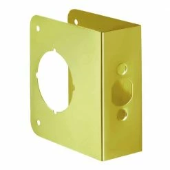 First Watch Security 2-3/4 in. x 1-3/4 in. Solid Brass Door Reinforcer