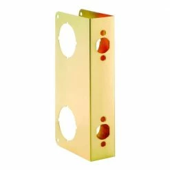 First Watch Security 2-3/4 in. x 1-3/4 in. Solid Brass Door Reinforcer
