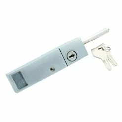 First Watch Security Chrome Keyed Patio Door Lock with Rotating Bolt