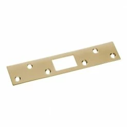 First Watch Security 1-1/4 in. x 6 in. Polished Brass Security Deadbolt Door Strike