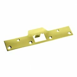 First Watch Security 1-5/8 in. x 7-7/8 in. Polished Brass Security Latch Door Strike