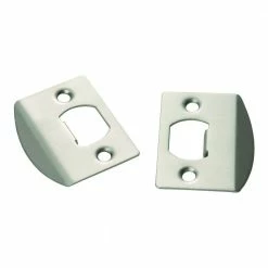 First Watch Security Satin Nickel Full Lip Door Strikes (2-Pack)
