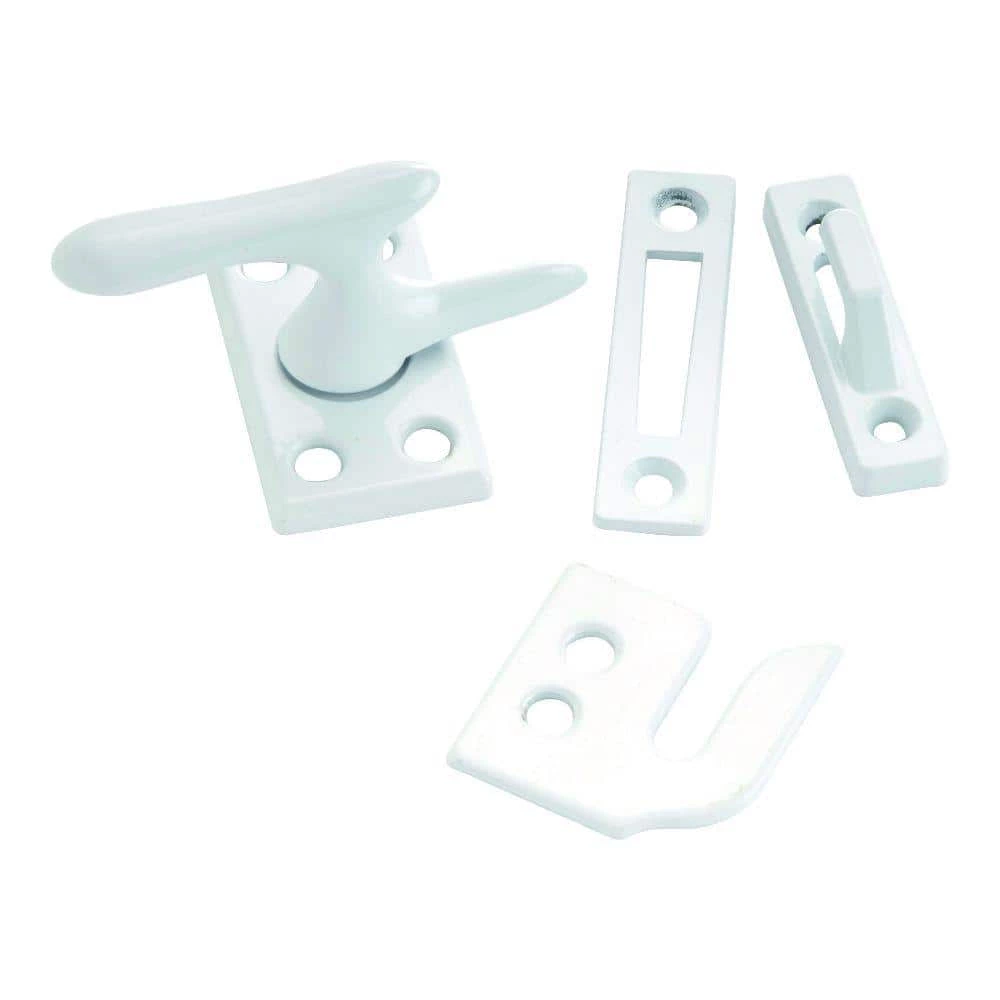 First Watch Security White Window Sash Lock with Casement Fastener