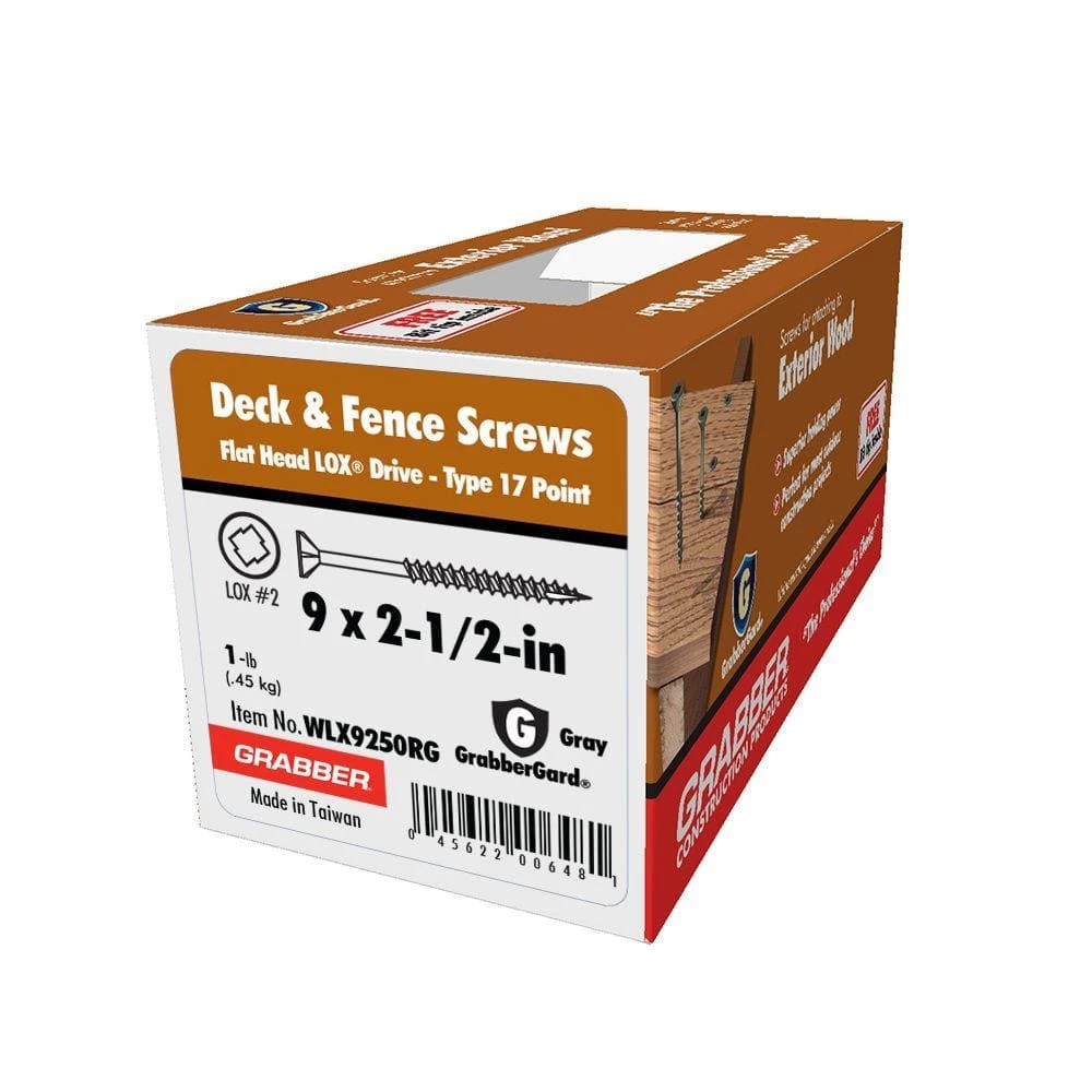 Grabber #9 2-1/2 in. Lox Flat-Head Wood Deck Screw - Image 2