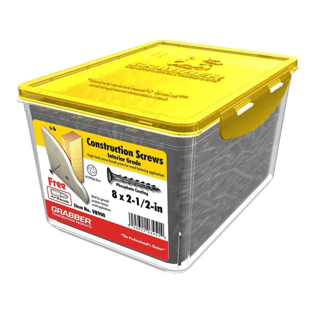 Grabber #8 2-1/2 in. Philips Bugle-Head Drywall Screws (5 lb.-Pack) - Image 2