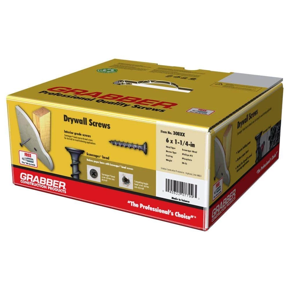 Grabber #6 x 1-1/4 in. Philips Bugle-Head Drywall Screws (20 lb.-Pack) - Image 2