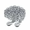 KingChain 3/8-in x 20-ft Zinc-Plated Grade 43 High-Test Tow Chain with 3/8-in Grab Hooks - 5,400 lbs Safe Work Load - Storage Pail