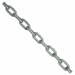 KingChain 3/8 in. x 45 ft. Galvanized Grade 30 Proof Coil Chain - 2,650 lbs. Safe Work Load - Plastic Bucket