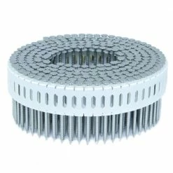 FASCO 1.75 in. x 0.086 in. 0-Degree Ring Stainless Plastic Sheet Coil Nail 4,000 per Box