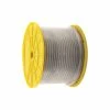 KingChain 1/8 in. x 3/16 in. x 250 ft. Vinyl-Coated Galvanized Aircraft Cable, 7x7 Construction - 340 lbs Safe Work Load - Reeled