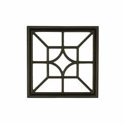 NUVO IRON 15 in. x 15 in. Square/Diamond Black Cast Aluminum Insert for Wooden Gate