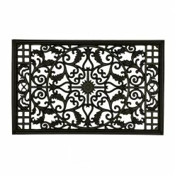 NUVO IRON 15 in. x 24 in. Black Cast Aluminum Insert for Rectangle Wooden Gate