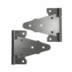 NUVO IRON 6 in. Black Tee Hinge (2-Pack)