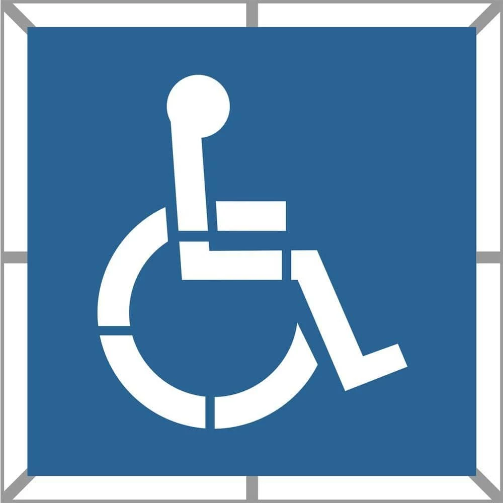 Stencil Ease 54 in. Two Part Handicap Stencil