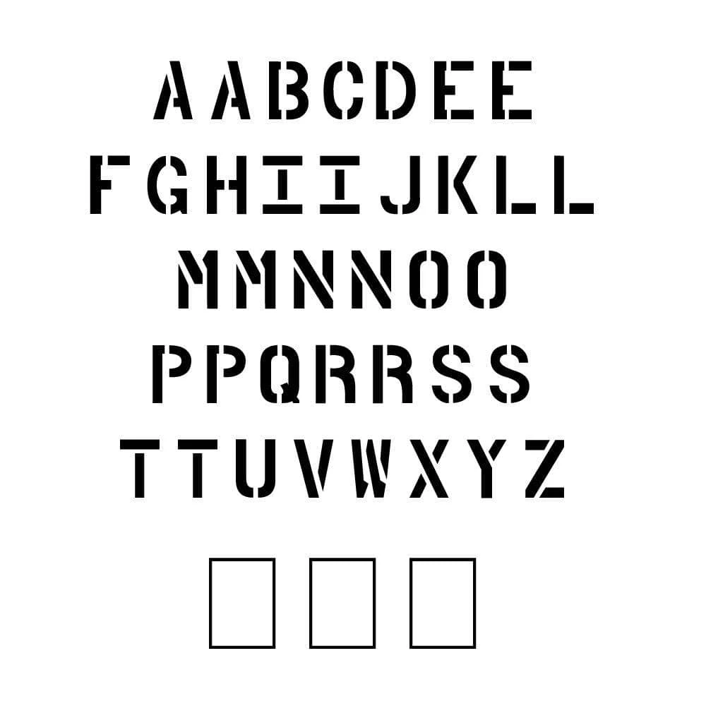 Stencil Ease 8 in. Parking Lot Alphabet Set