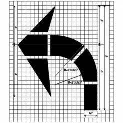 Stencil Ease 96 in. MUTCD Turn Arrow (2-Pieces)