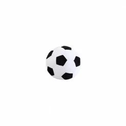 Kute Kids Morgan Home 8 in. x 8 in. Black and White Soccer Door Stopper
