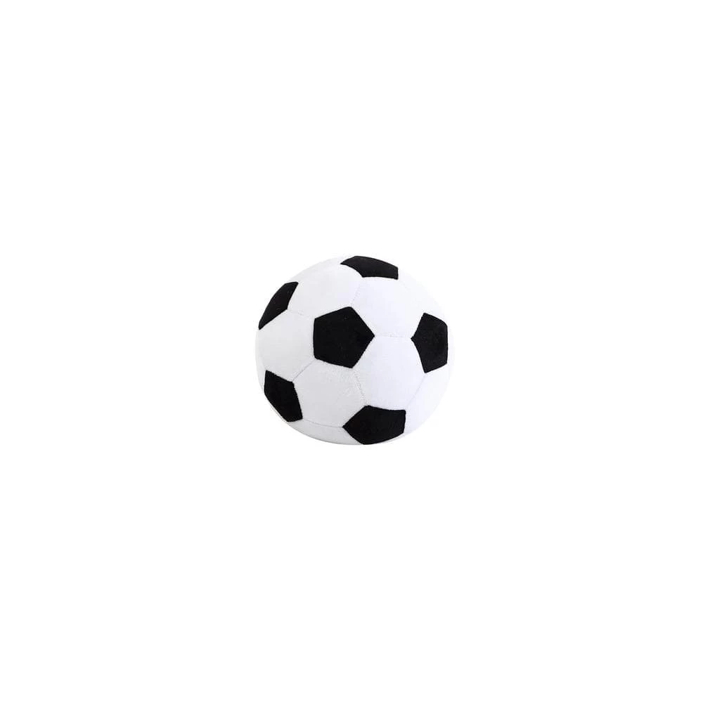 Kute Kids Morgan Home 8 in. x 8 in. Black and White Soccer Door Stopper