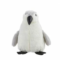 Kute Kids Morgan Home White Penguin 5 in. x 5 in. Door Stopper