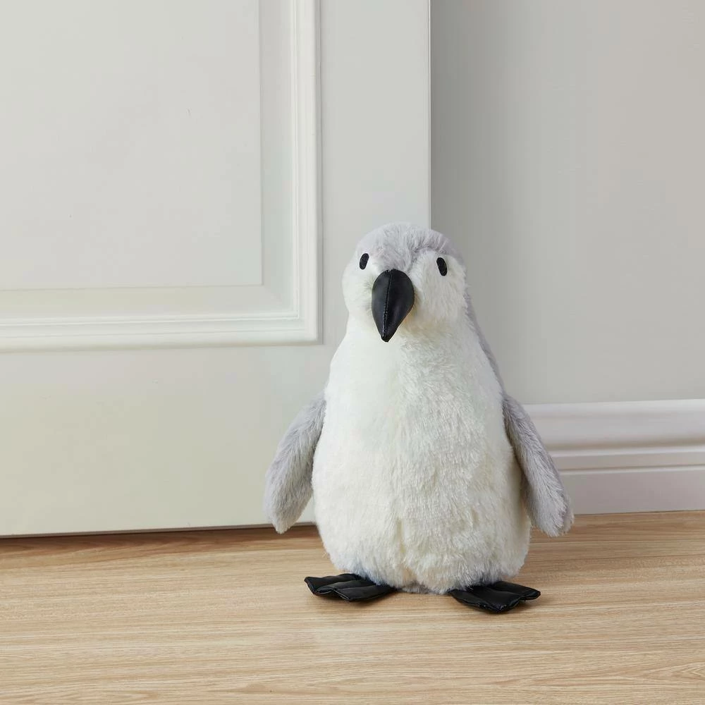 Kute Kids Morgan Home White Penguin 5 in. x 5 in. Door Stopper - Image 2