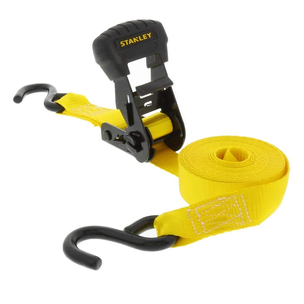 Stanley 1.25 in. x 16 ft. / 3000 lbs. Break Strength Ratchet Straps (4-Pack) - Image 2