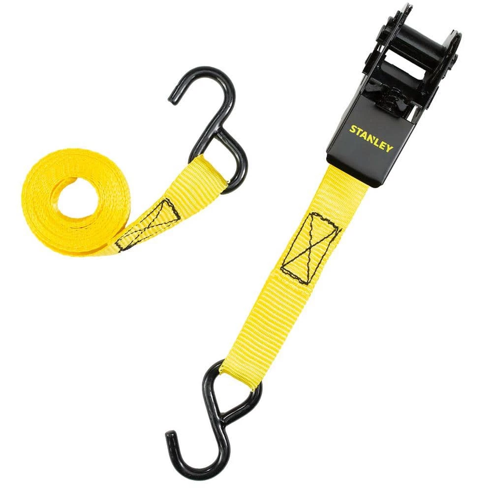 Stanley 1 in. x 10 ft./ 900 lbs. Break Strength Ratchet Straps (4-Pack) - Image 2